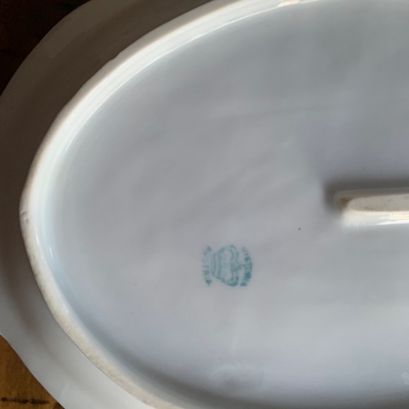 Vienna Austria Oval China Serving Platter Pink Floral Pattern 9" x 6" Oval - Picture 6 of 9